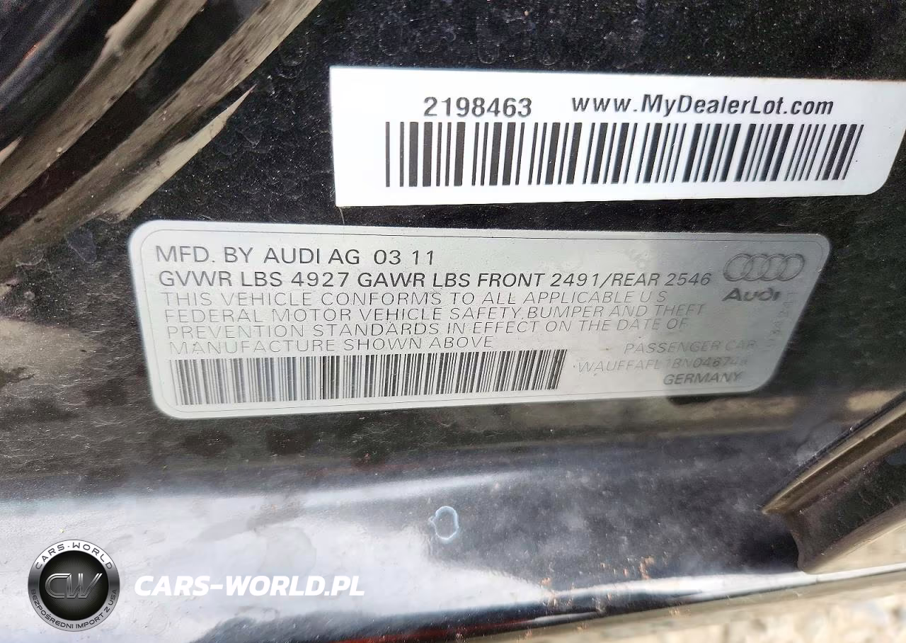 2011 Audi A4 Premium Plus VIN:WAUFFAFL1BN046746 - 12