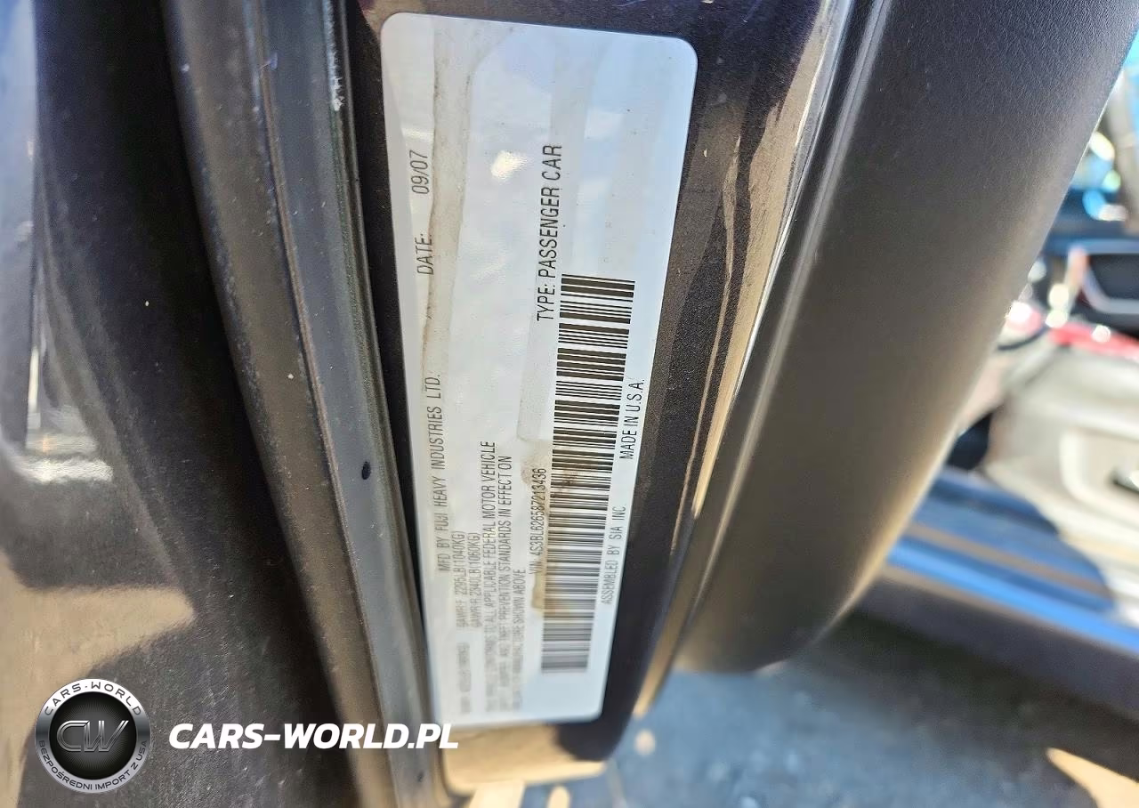 2008 Subaru Legacy 2.5I Limited VIN:4S3BL626587213436 - 12