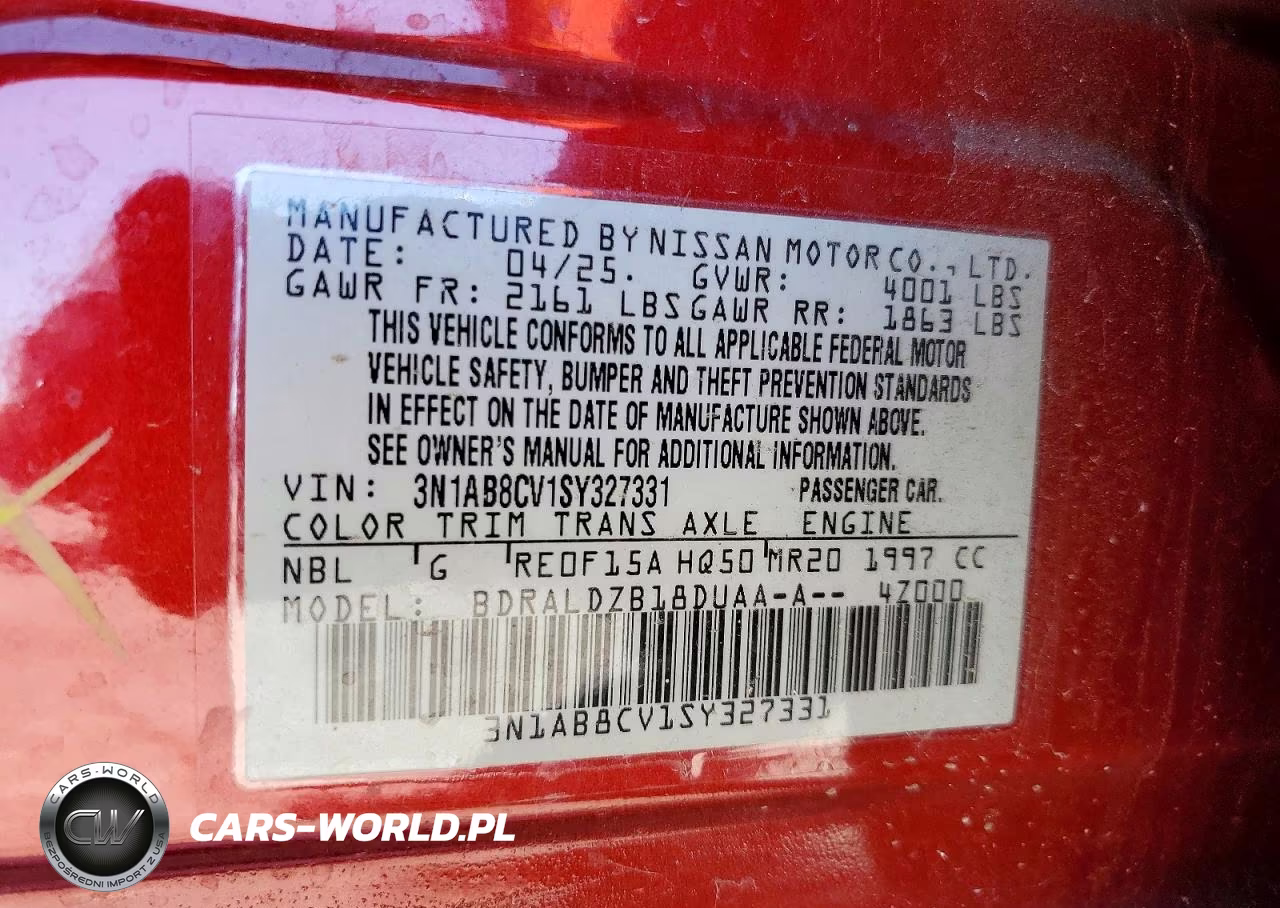 2025 Nissan Sentra Sv VIN:3N1AB8CV1SY327331 - 12