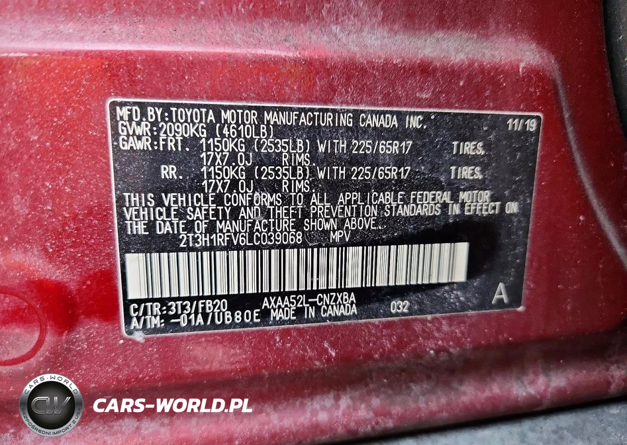 2020 Toyota Rav4 Le VIN:2T3H1RFV6LC039068 - 12