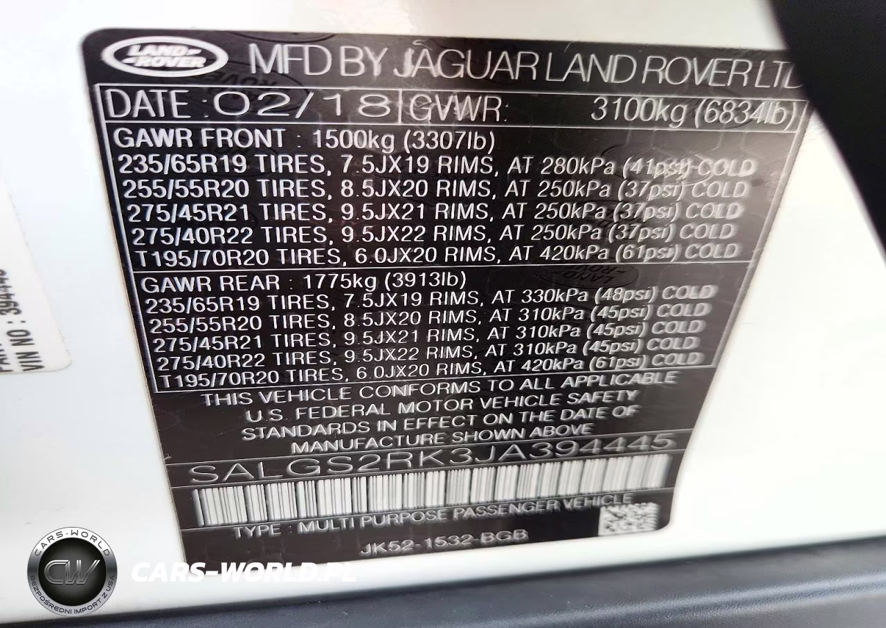 2018 Land Rover Range Rover Hse VIN:SALGS2RK3JA394445 - 13