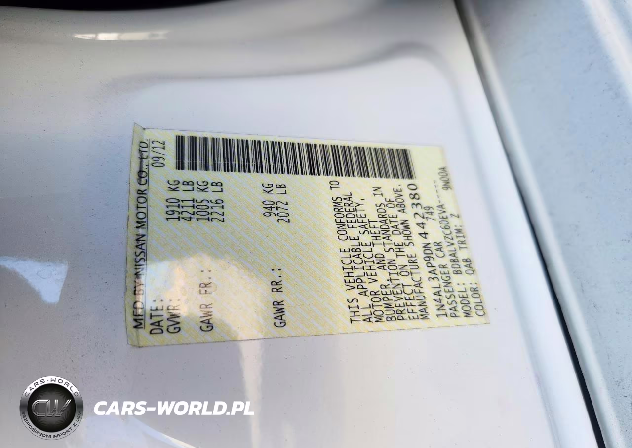 2013 Nissan Altima 2.5 VIN:1N4AL3AP9DN442380 - 12