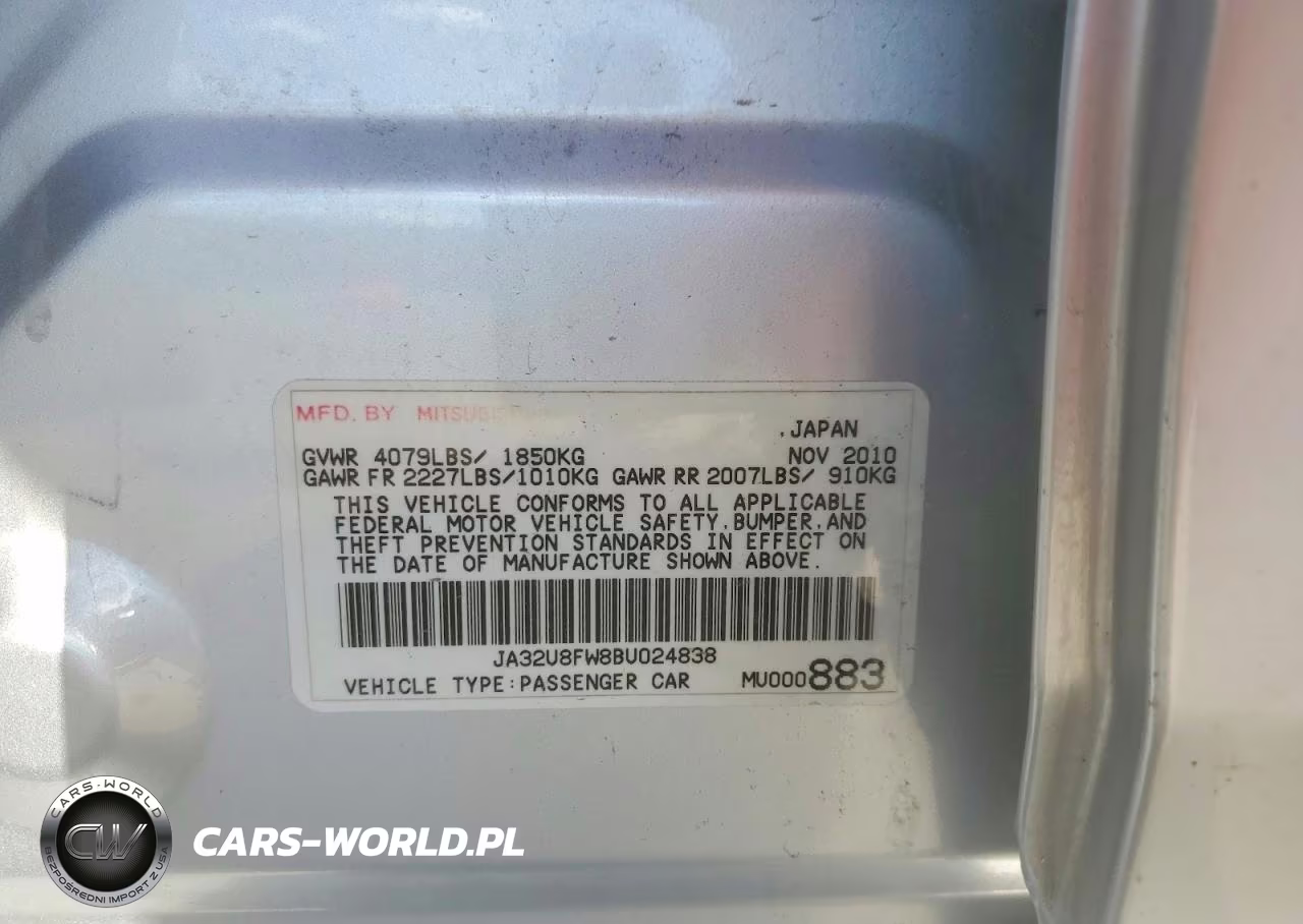2011 Mitsubishi Lancer Gts VIN:JA32U8FW8BU024838 - 12