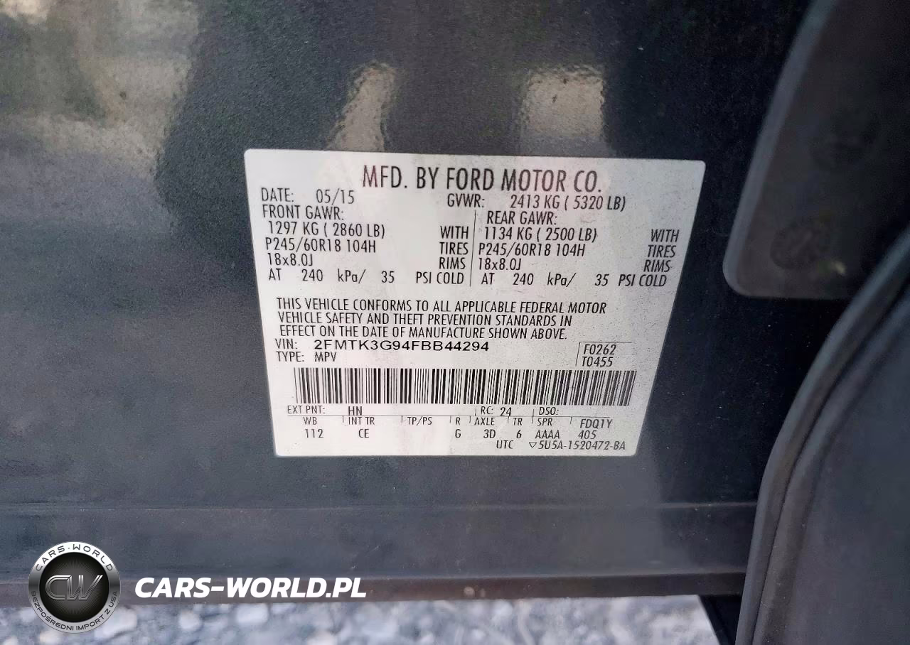 2015 Ford Edge Se VIN:2FMTK3G94FBB44294 - 13