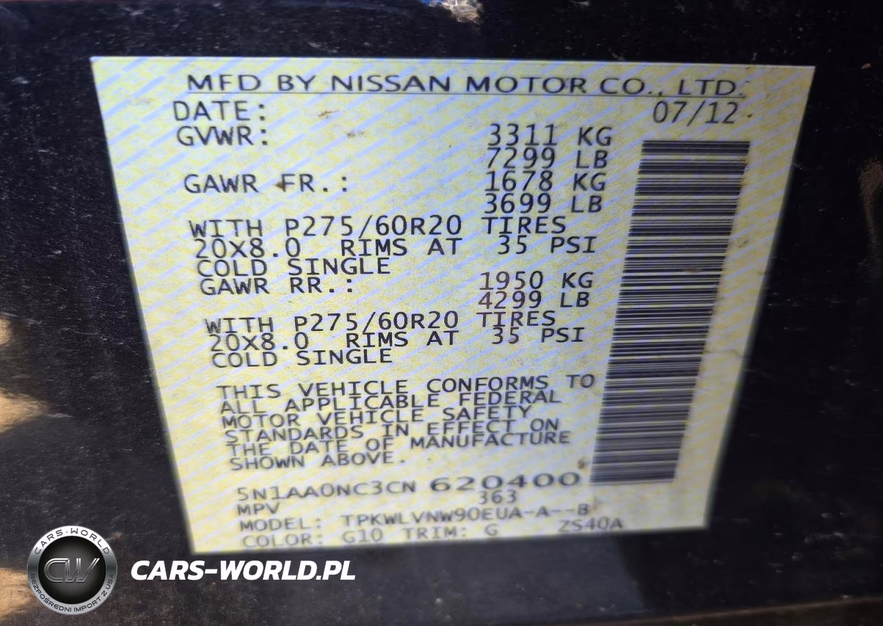 2012 Nissan Armada Sv VIN:5N1AA0NC3CN620400 - 13