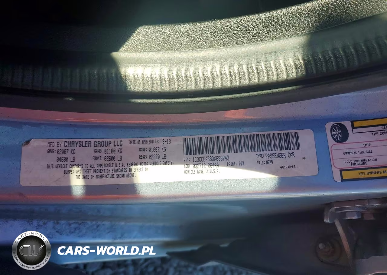 2013 Chrysler 200 Lx VIN:1C3CCBAB8DN698743 - 12