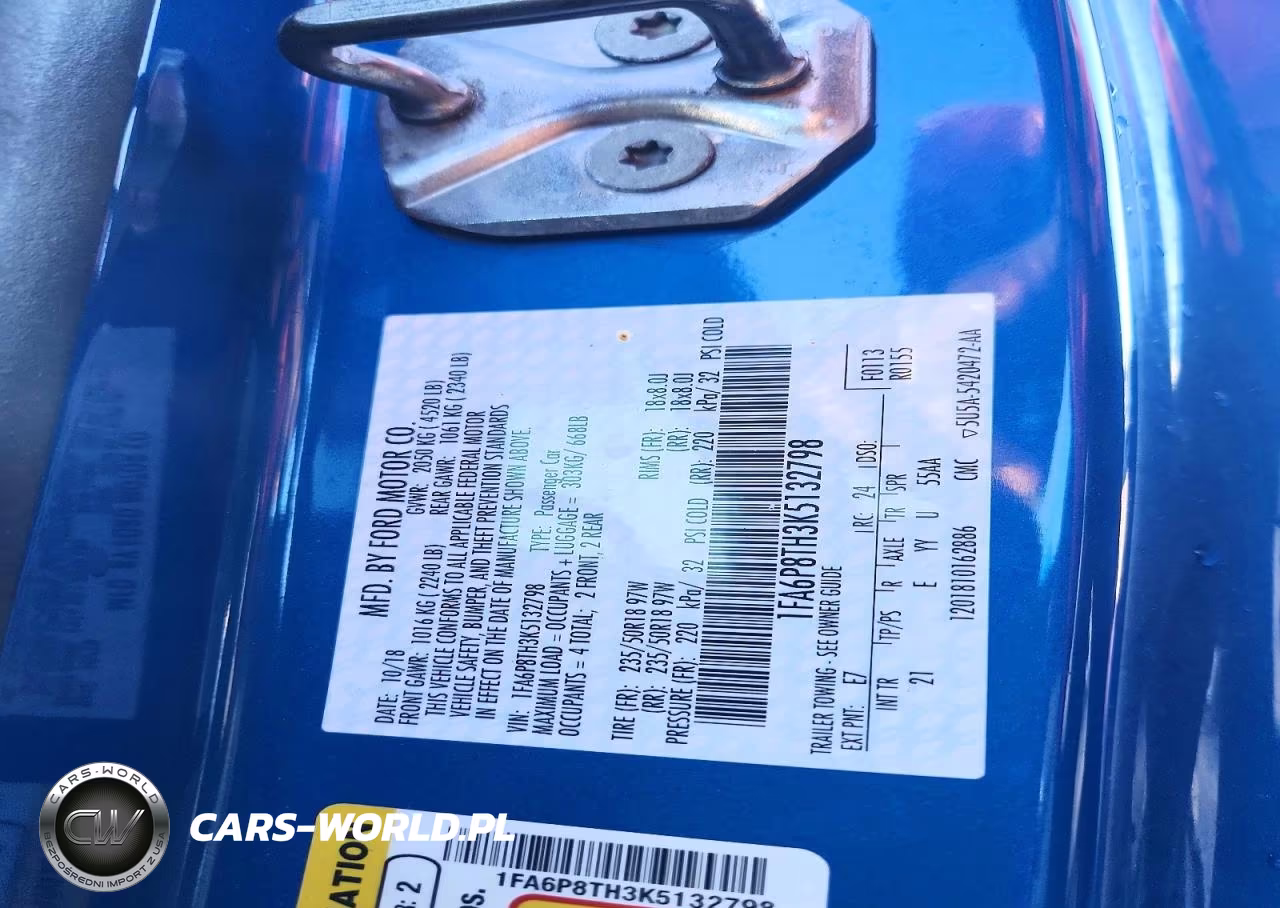 2019 Ford Mustang VIN:1FA6P8TH3K5132798 - 12