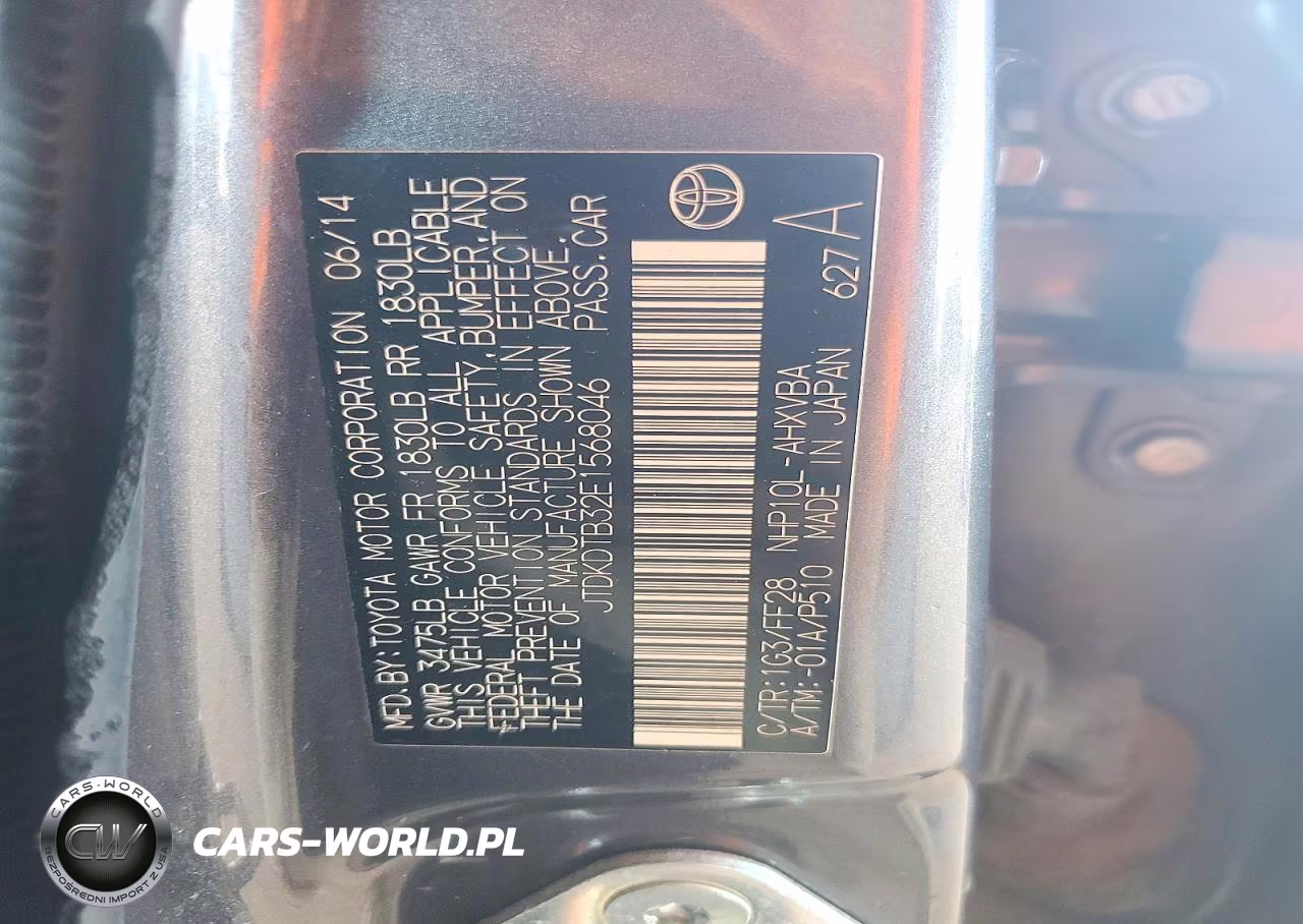 2014 Toyota Prius C Two VIN:JTDKDTB32E1568046 - 13