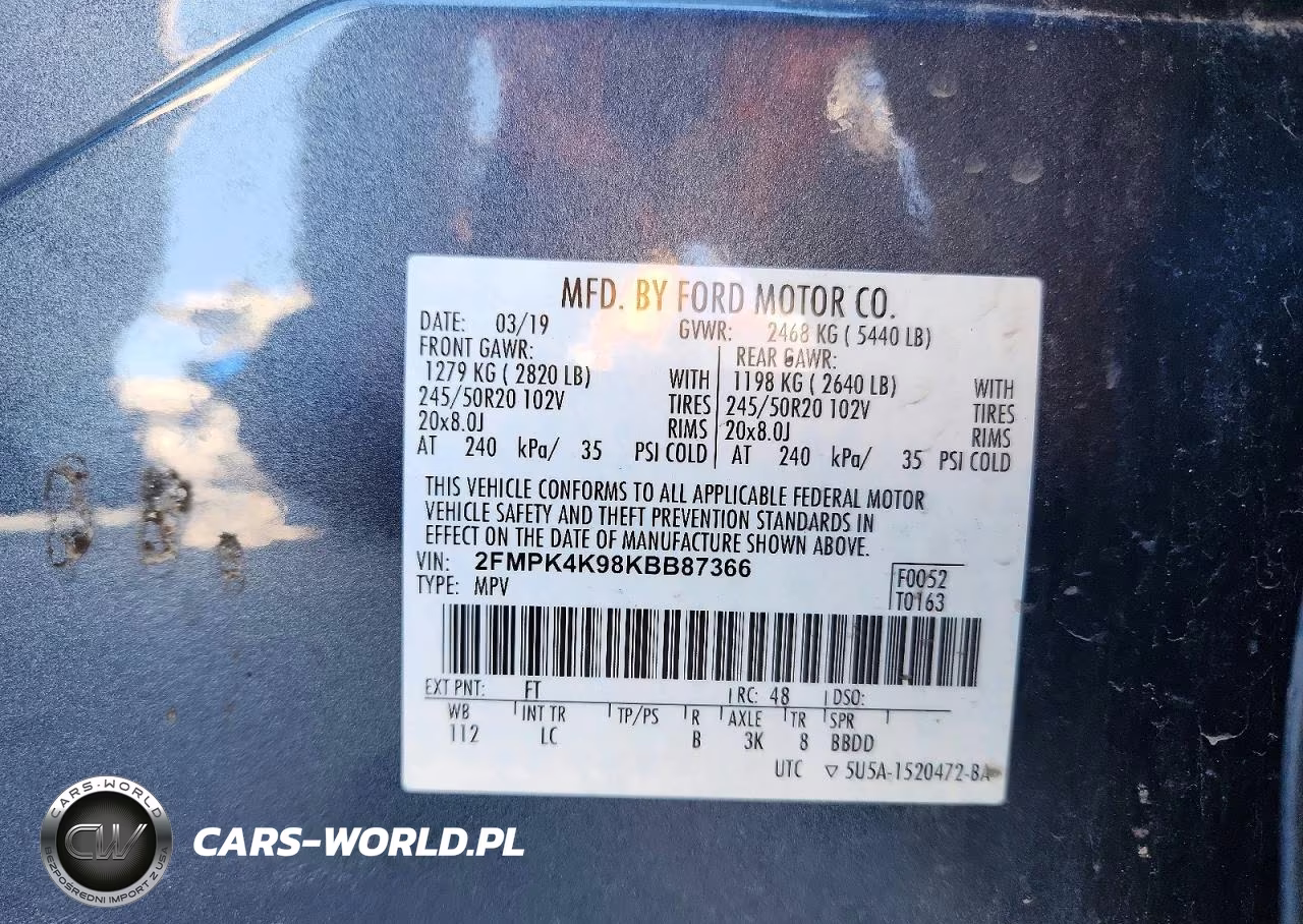 2019 Ford Edge Titanium VIN:2FMPK4K98KBB87366 - 12