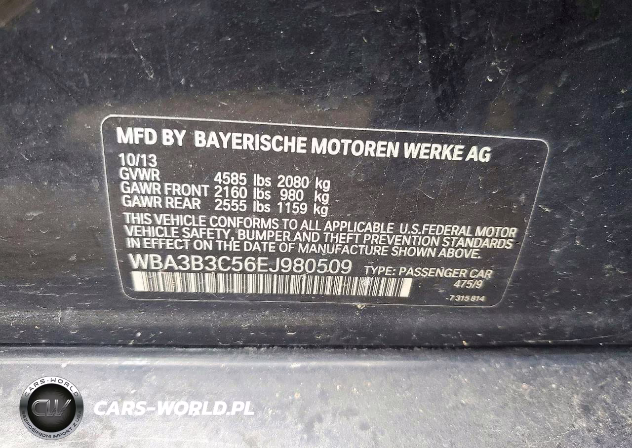 2014 BMW 328 Xi VIN:WBA3B3C56EJ980509 - 12