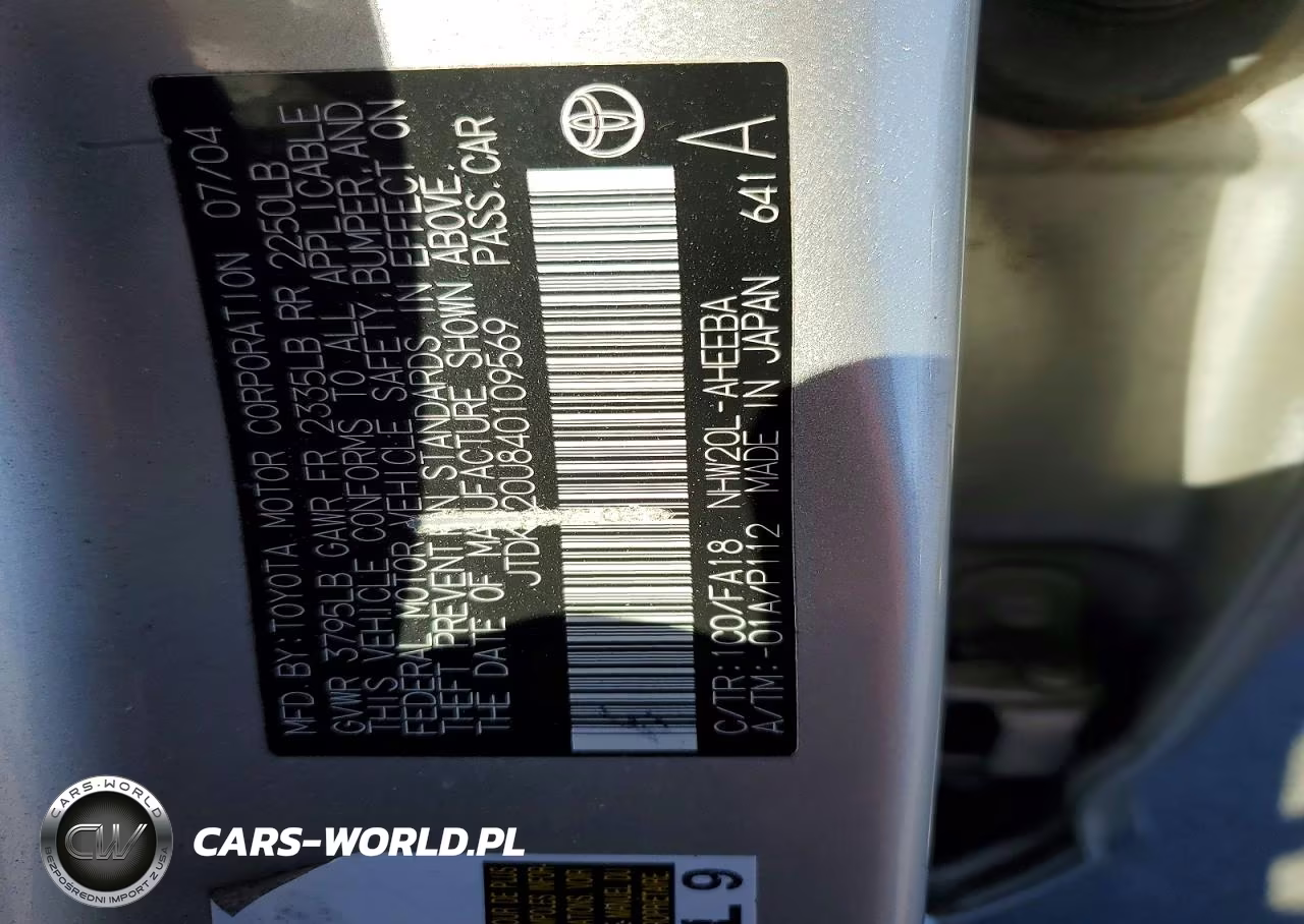 2004 Toyota Prius Base VIN:JTDKB20U840109569 - 12