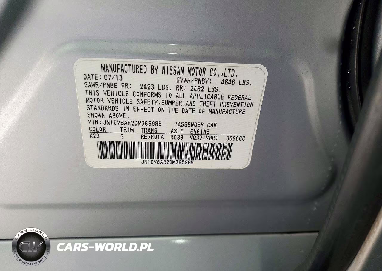 2013 Infiniti G37 Sedan X VIN:JN1CV6AR2DM765985 - 12