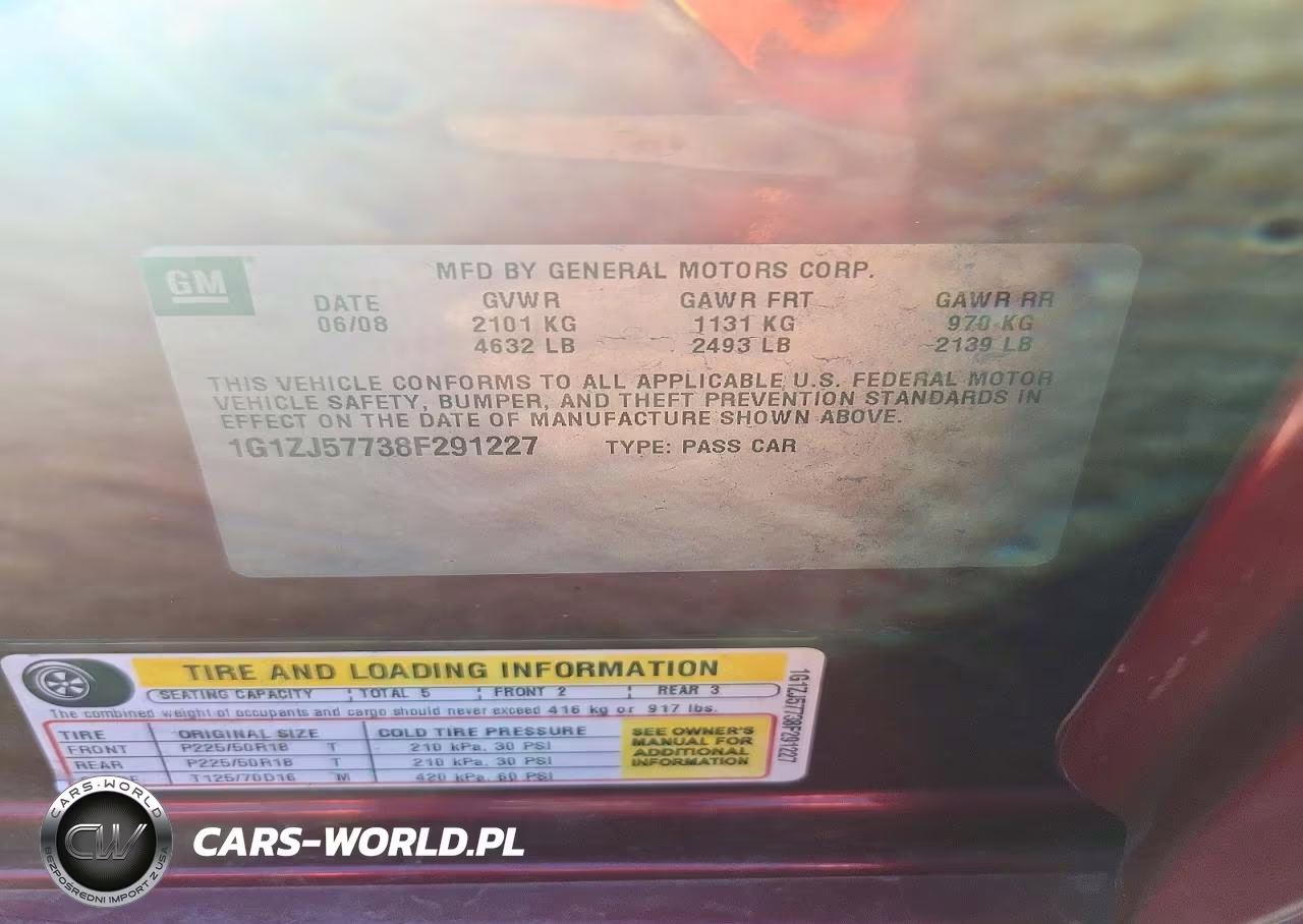 2008 Chevrolet Malibu 2Lt VIN:1G1ZJ57738F291227 - 12