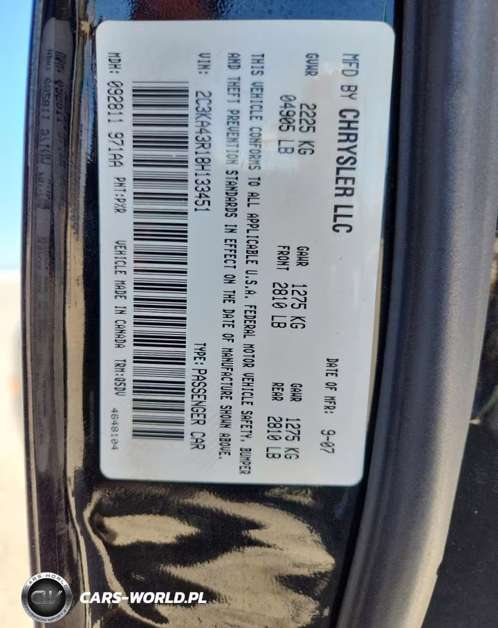 2008 Chrysler 300 Lx VIN:2C3KA43R18H133451 - 12