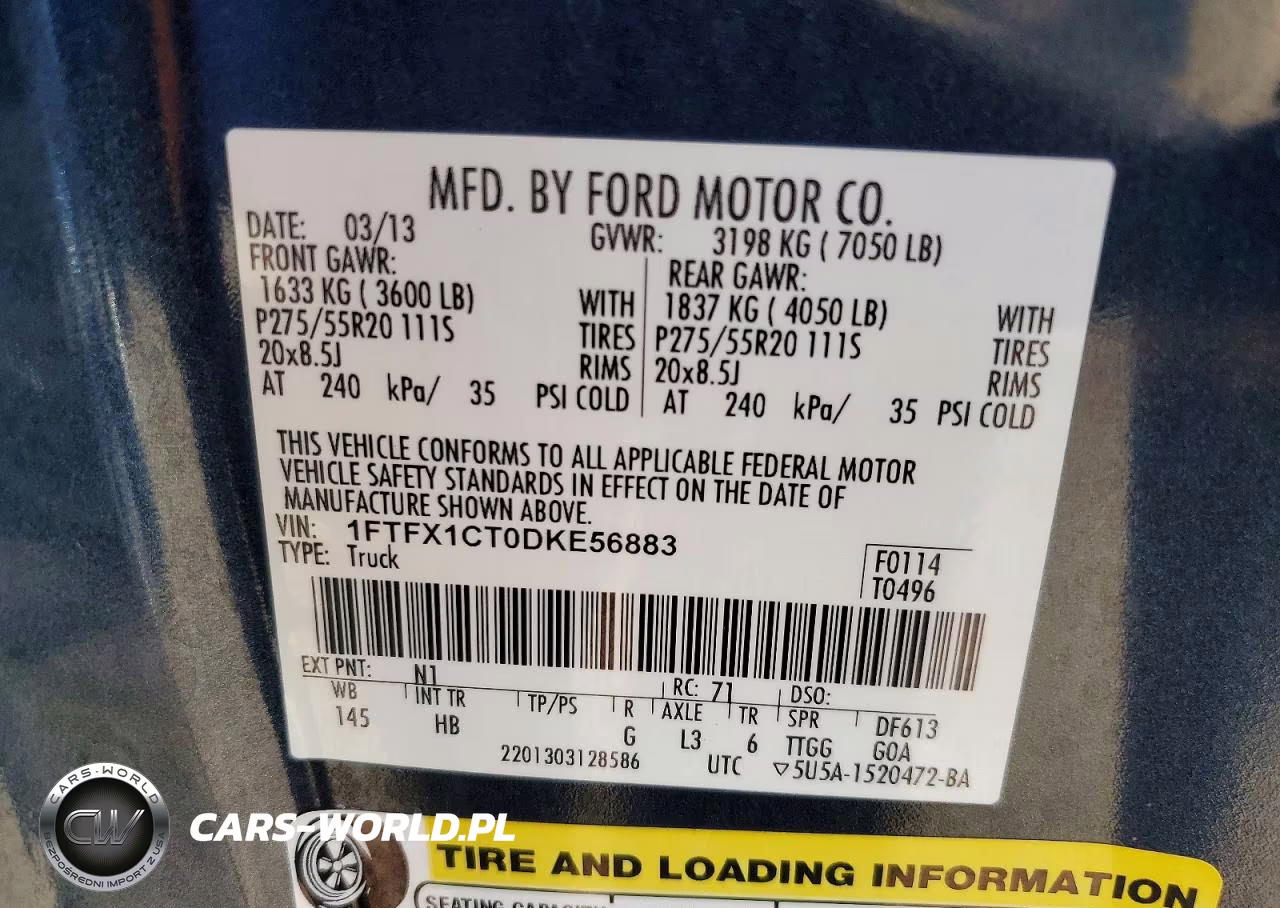 2013 Ford F150 Super Cab VIN:1FTFX1CT0DKE56883 - 13