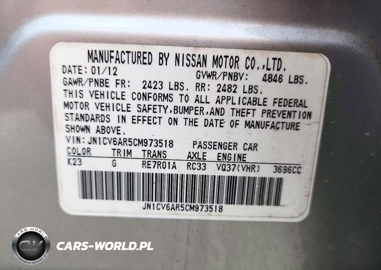 2012 Infiniti G37 Sedan X VIN:JN1CV6AR5CM973518 - 13