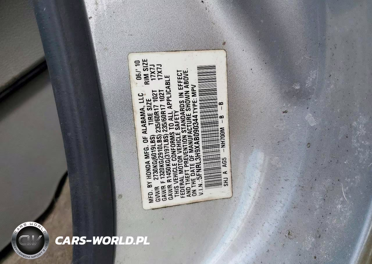 2010 Honda Odyssey Touring VIN:5FNRL3H9XAB090344 - 14