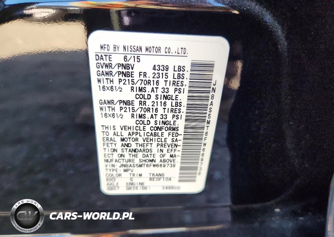 2015 Nissan Rogue Select S VIN:JN8AS5MT6FW669738 - 14
