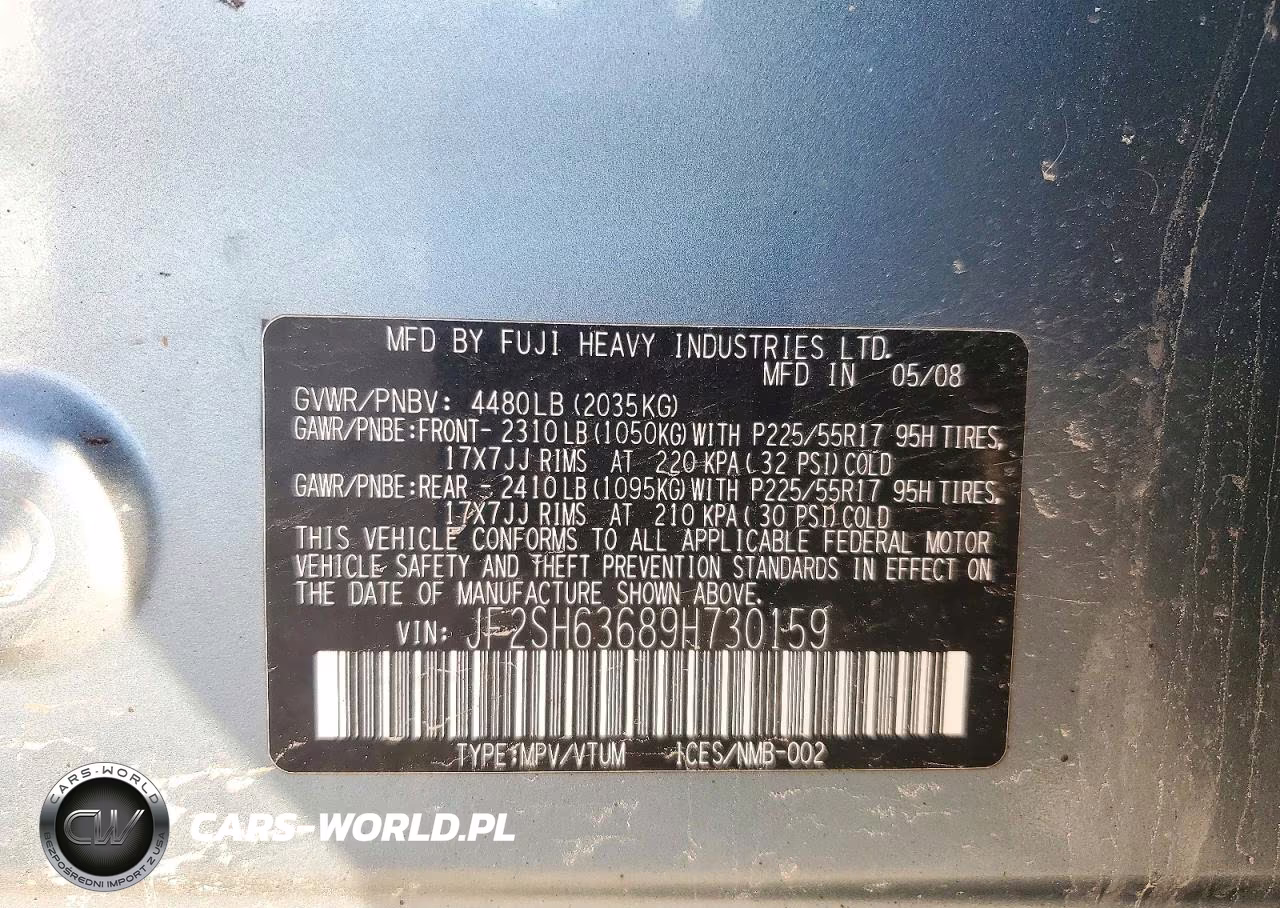 2009 Subaru Forester 2.5X Premium VIN:JF2SH63689H730159 - 12