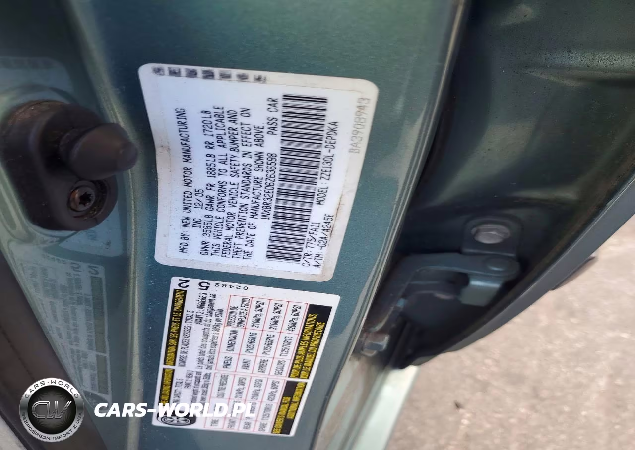2006 Toyota Corolla Ce VIN:1NXBR32E06Z636598 - 12