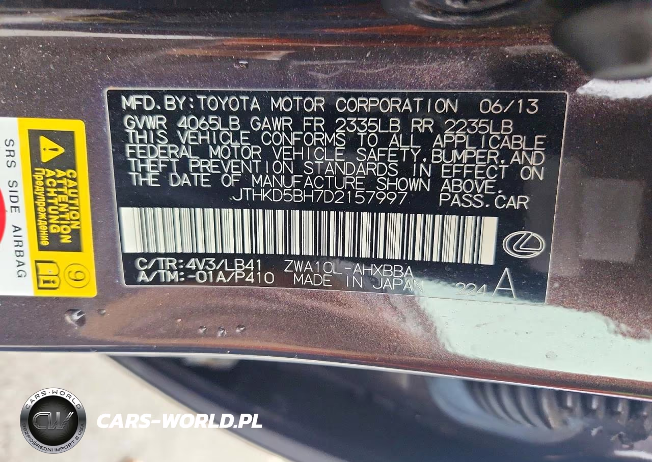 2013 Lexus Ct 200 VIN:JTHKD5BH7D2157997 - 12