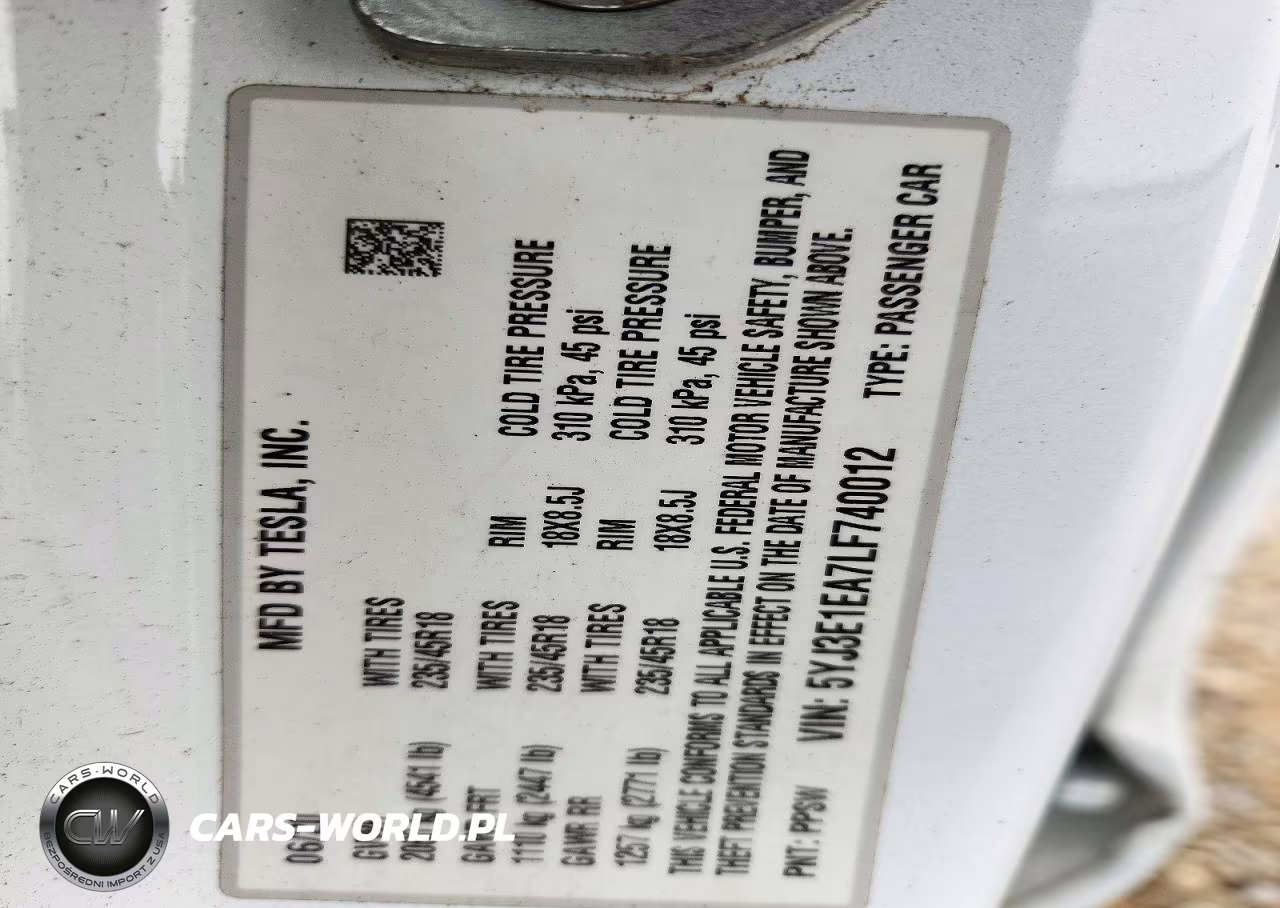 2020 Tesla Model 3 VIN:5YJ3E1EA7LF740012 - 13