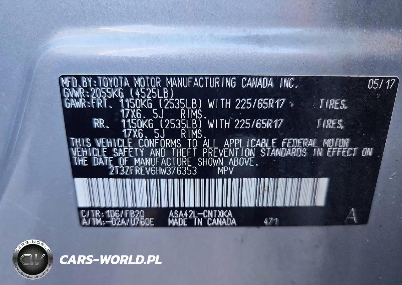2017 Toyota Rav4 Le VIN:2T3ZFREV6HW376353 - 13