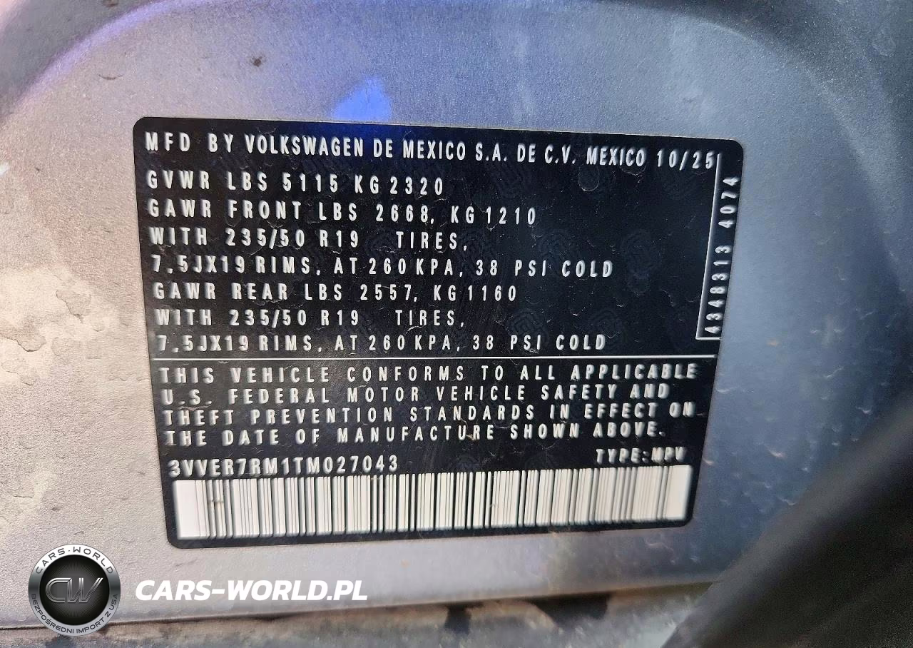 2026 Volkswagen Tiguan Se VIN:3VVER7RM1TM027043 - 13