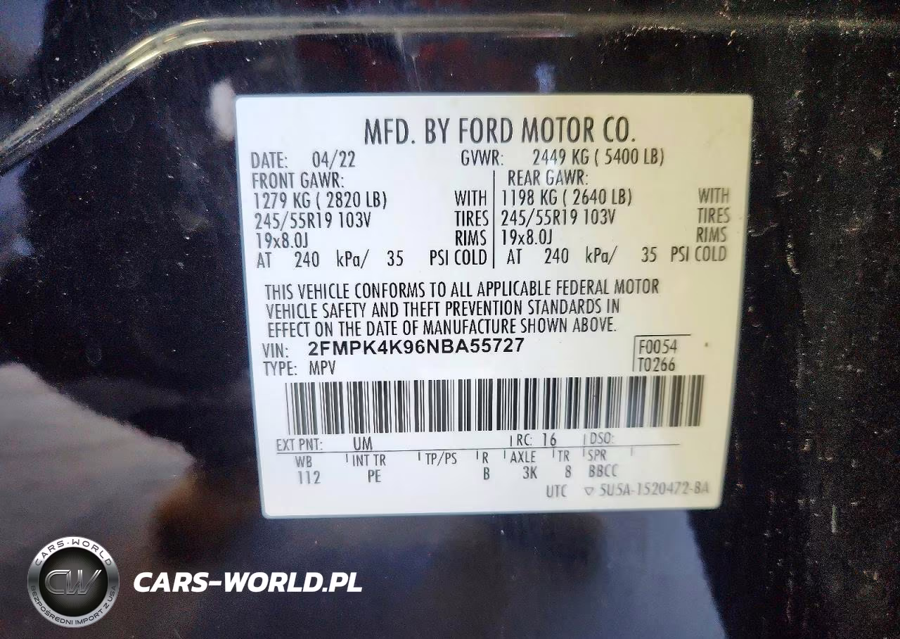 2022 Ford Edge Titanium VIN:2FMPK4K96NBA55727 - 13