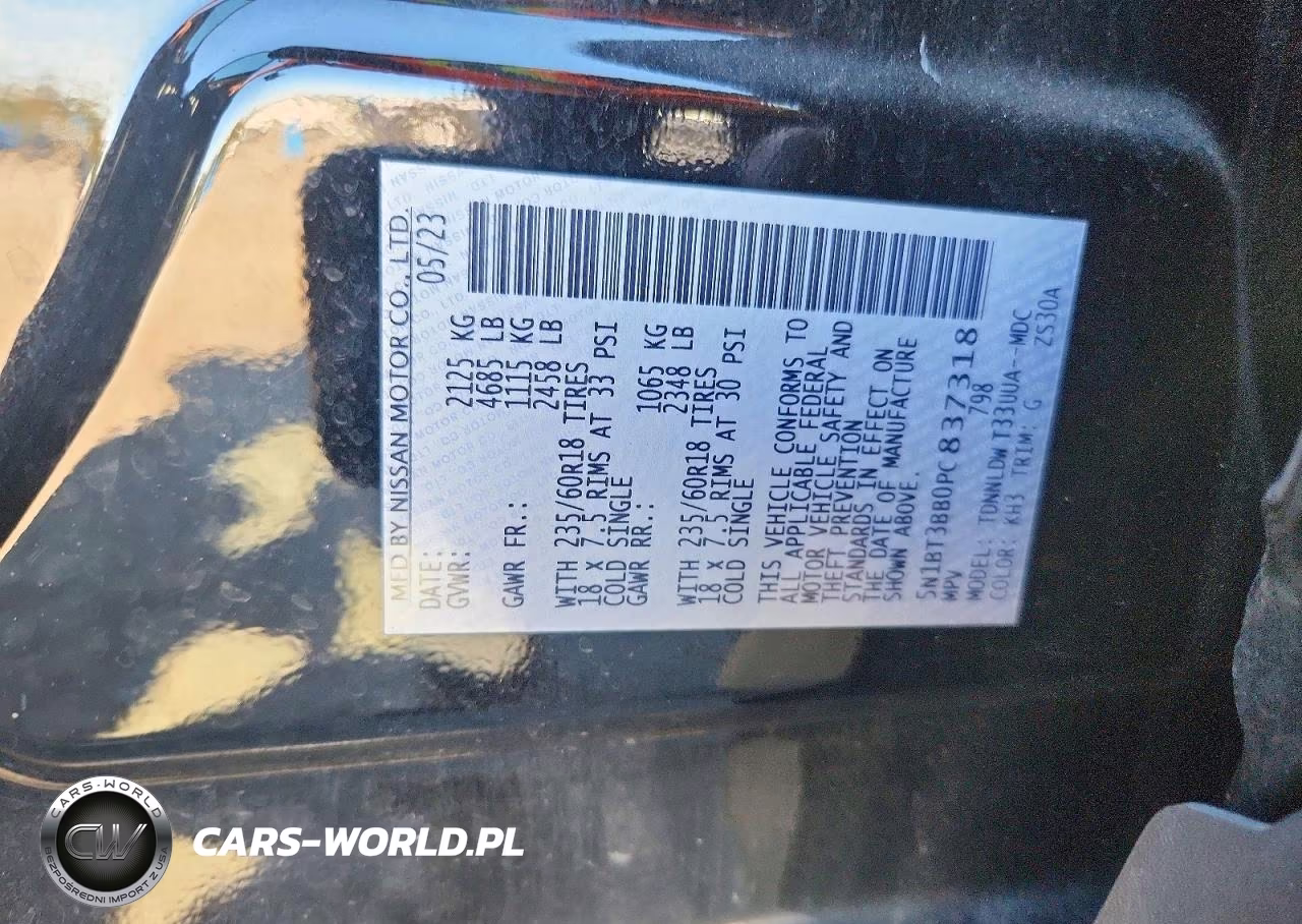 2023 Nissan Rogue Sv VIN:5N1BT3BB0PC837318 - 12
