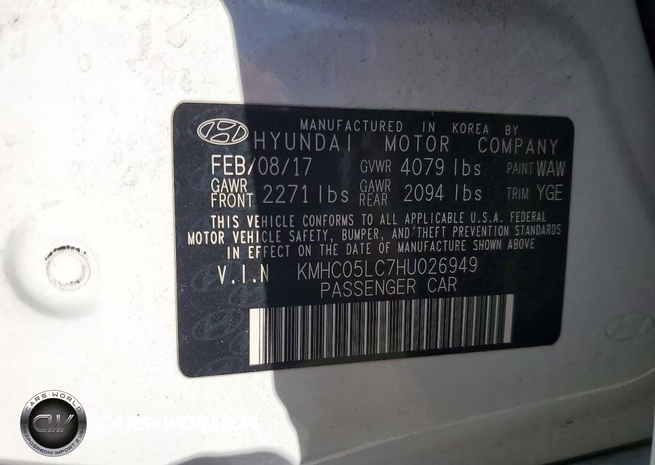 2017 Hyundai Ioniq Limited VIN:KMHC05LC7HU026949 - 12
