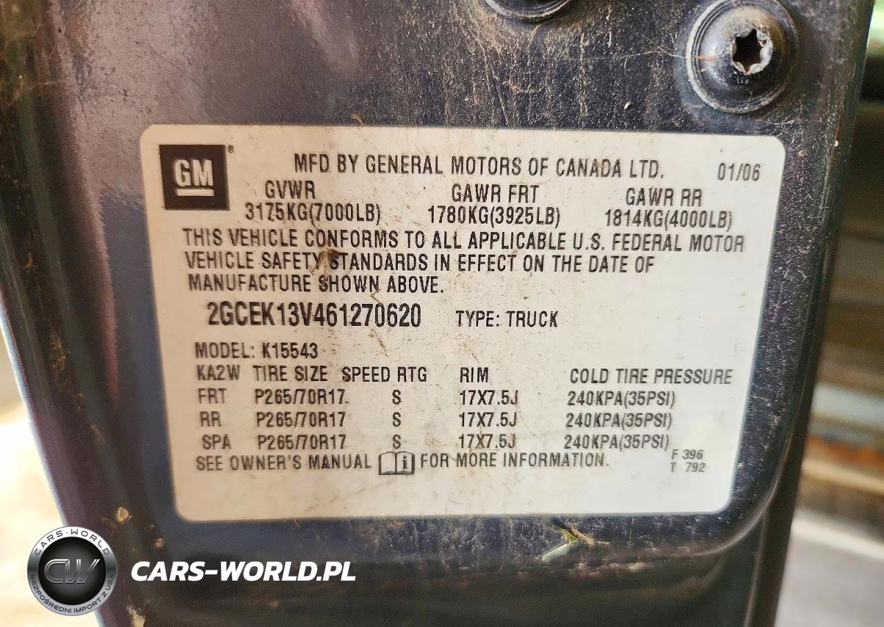 2006 Chevrolet Silverado K1500 VIN:2GCEK13V461270620 - 12