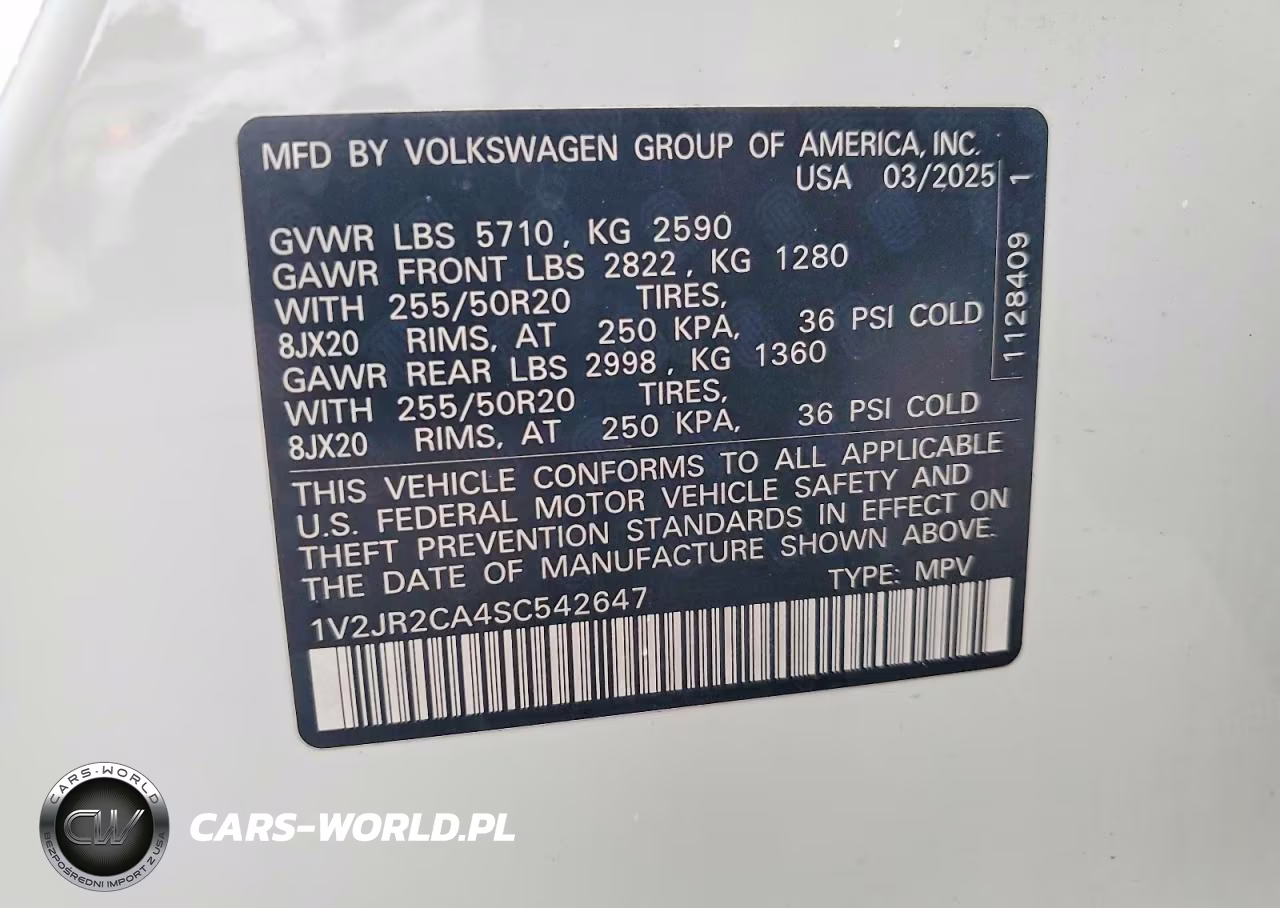 2025 Volkswagen Atlas Se VIN:1V2JR2CA4SC542647 - 13