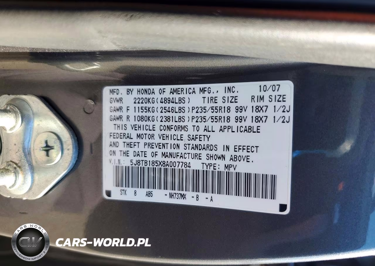 2008 Acura Rdx Technology VIN:5J8TB185X8A007784 - 14