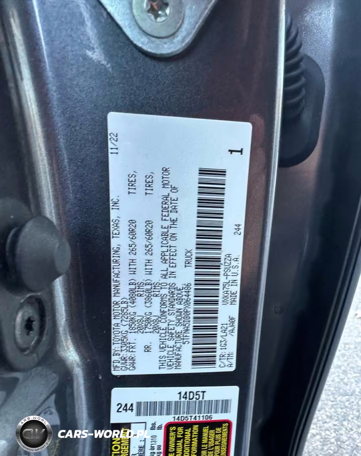 2023 Toyota Tundra Platinum VIN:5TFNA5DB0PX064486 - 10