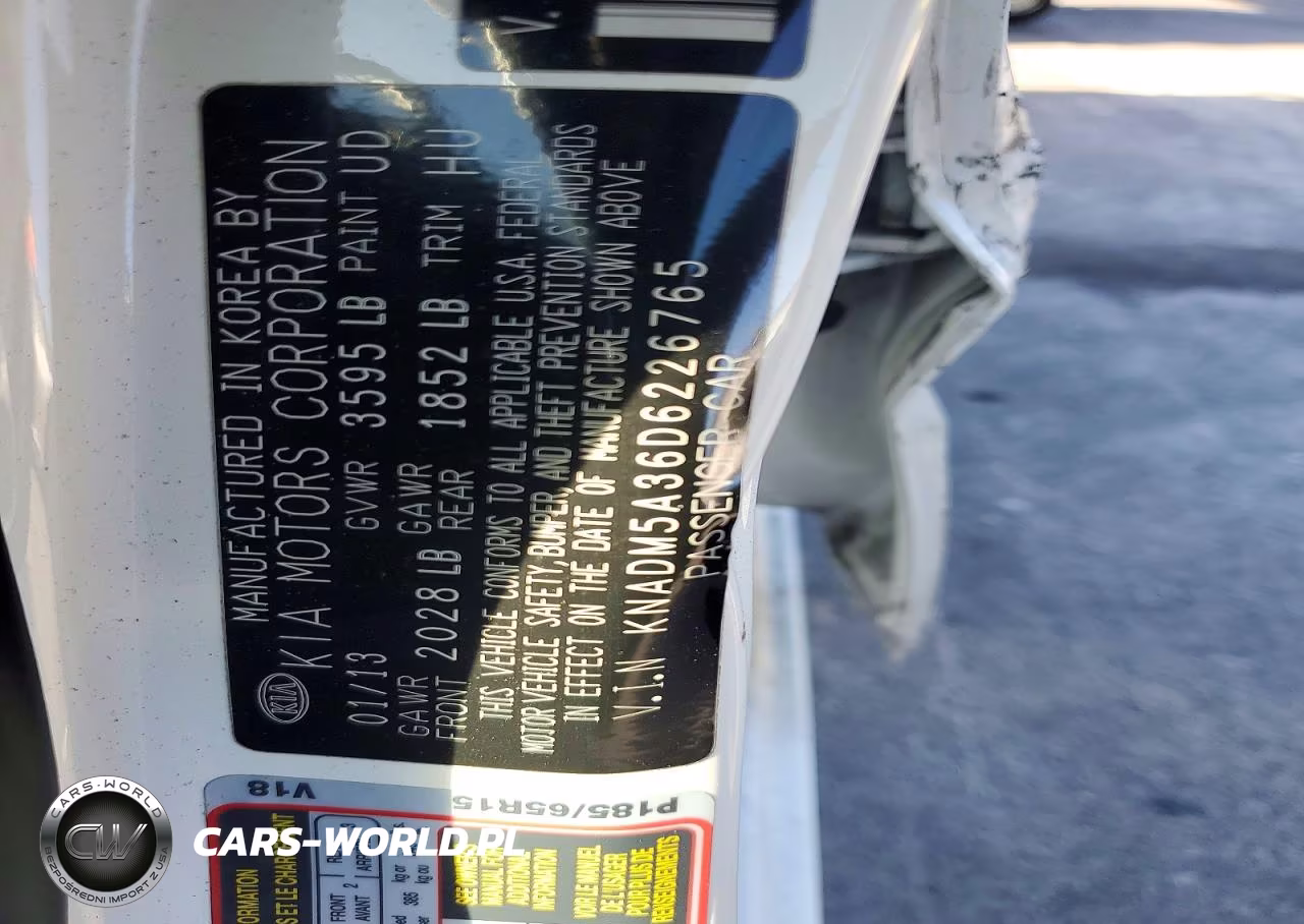 2013 Kia Rio Lx VIN:KNADM5A36D6226765 - 13