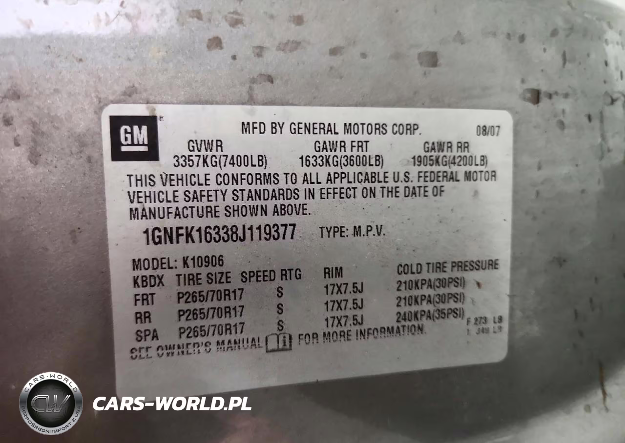 2008 Chevrolet Suburban K1500 Ls VIN:1GNFK16338J119377 - 13