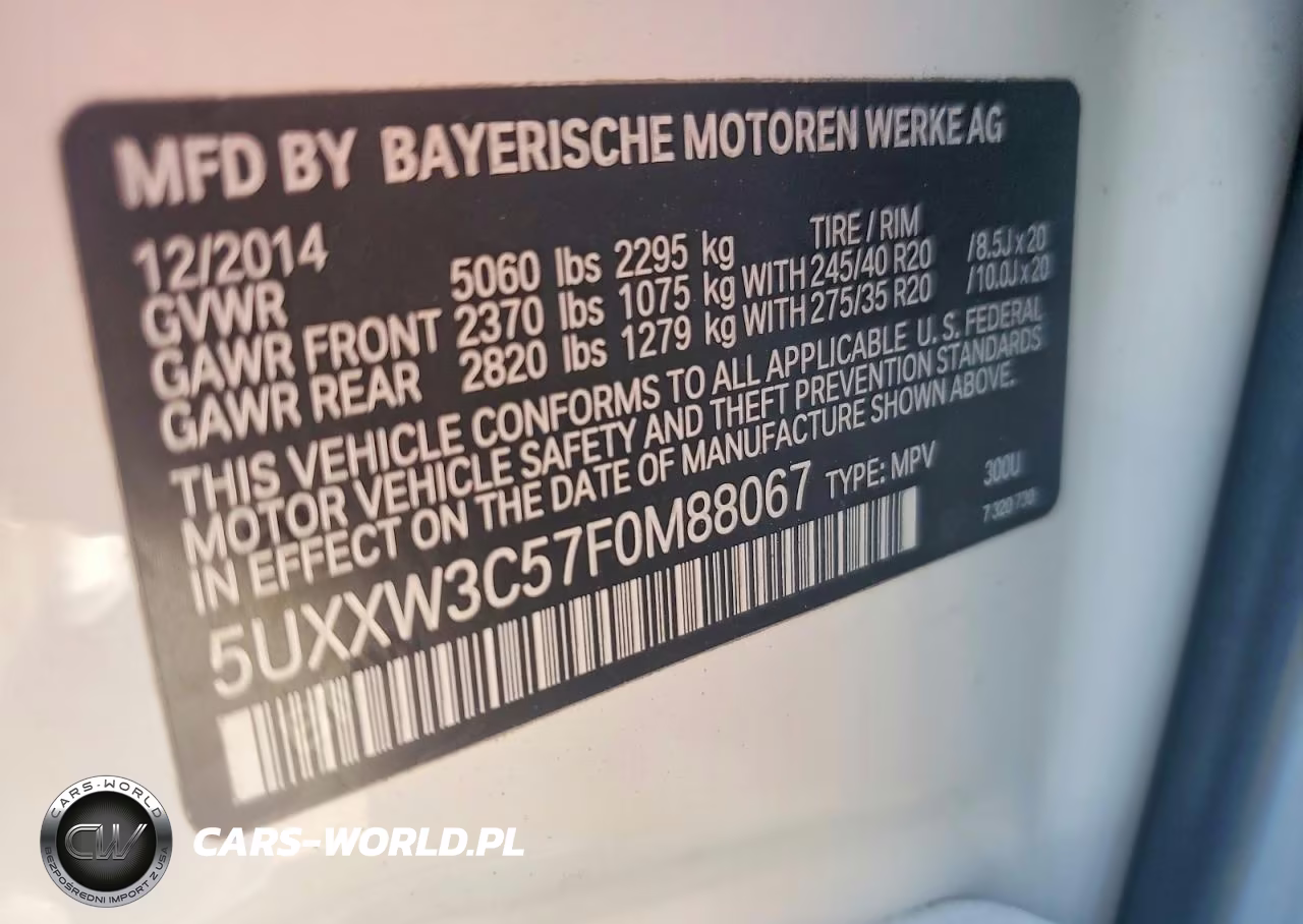 2015 BMW X4 xDrive28I VIN:5UXXW3C57F0M88067 - 13