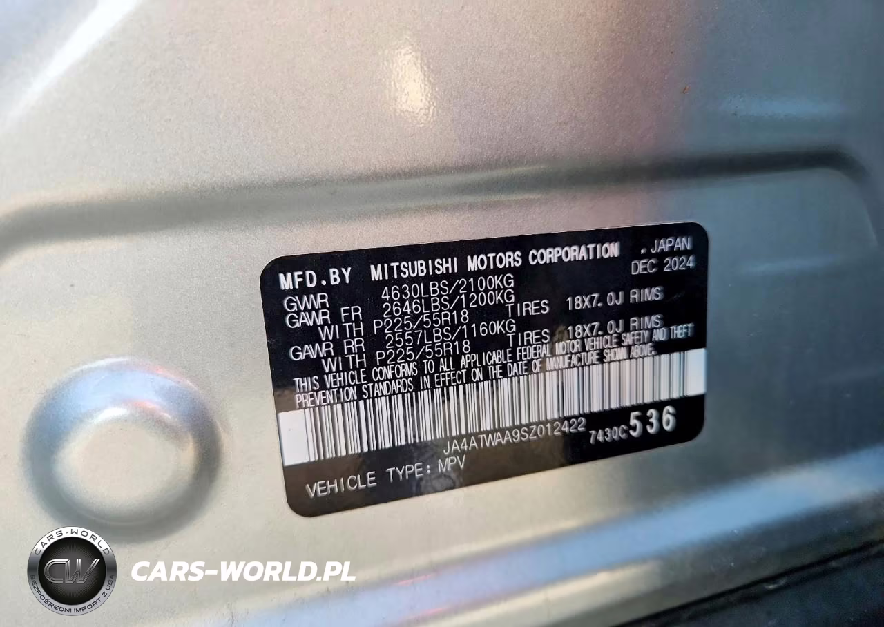 2025 Mitsubishi Eclipse Cross Se VIN:JA4ATWAA9SZ012422 - 14