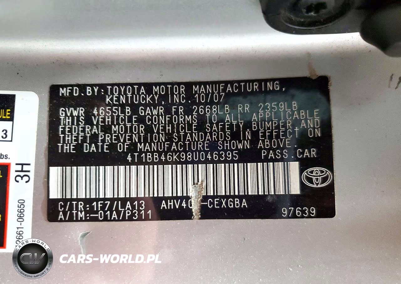 2008 Toyota Camry Hybrid VIN:4T1BB46K98U046395 - 12