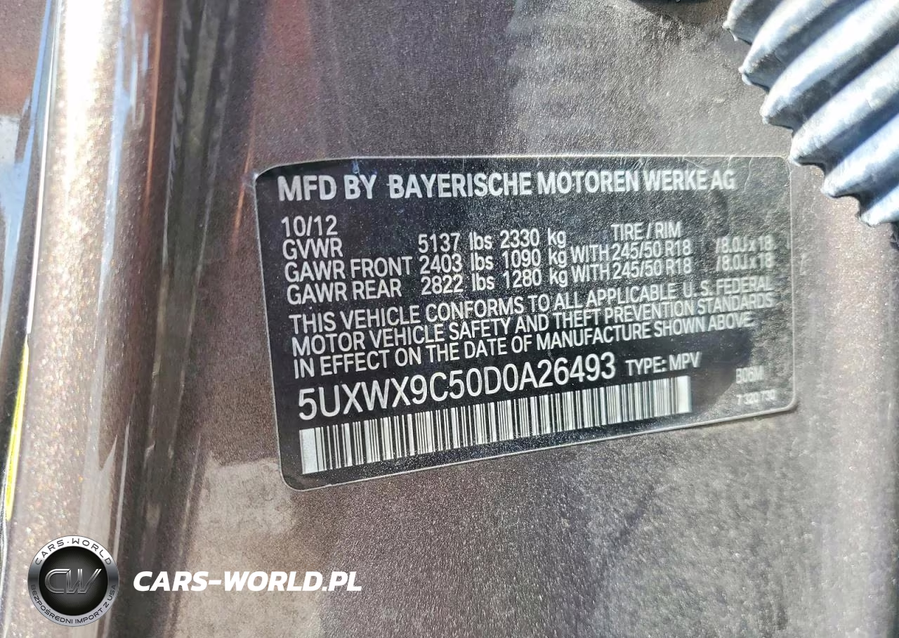 2013 BMW X3 xDrive28I VIN:5UXWX9C50D0A26493 - 13