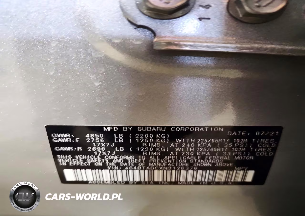 2022 Subaru Outback Premium VIN:4S4BTADCXN3126376 - 13