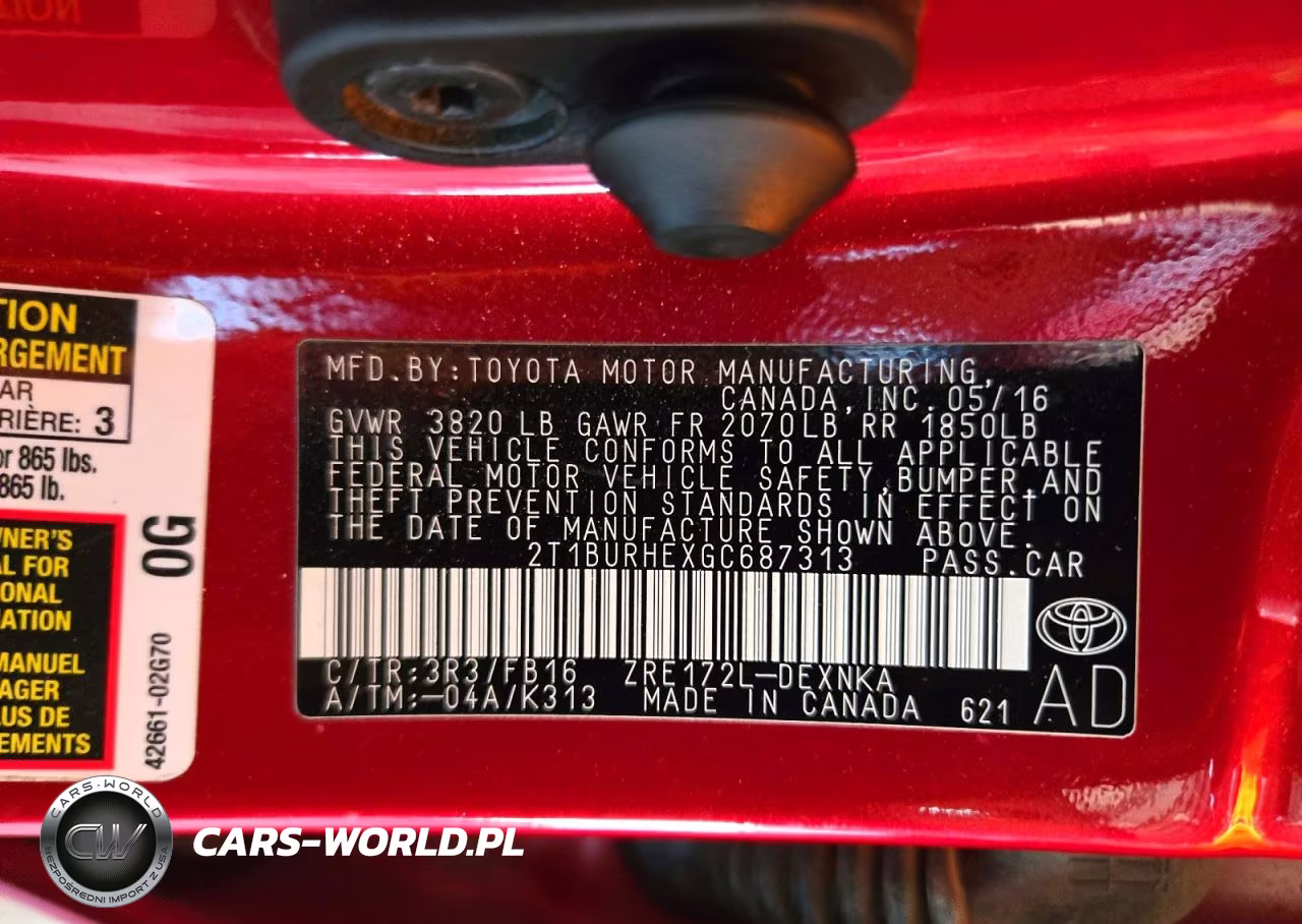 2016 Toyota Corolla Le VIN:2T1BURHEXGC687313 - 13