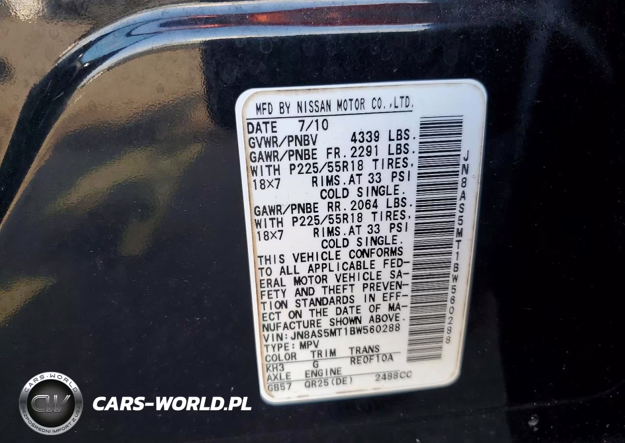 2011 Nissan Rogue S-Sv-Krom VIN:JN8AS5MT1BW560288 - 12