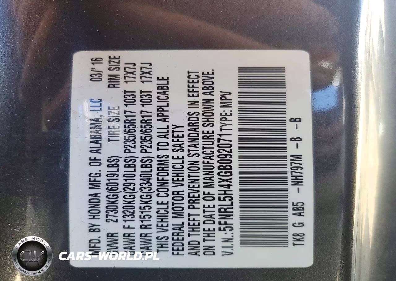 2016 Honda Odyssey Ex VIN:5FNRL5H4XGB092071 - 13
