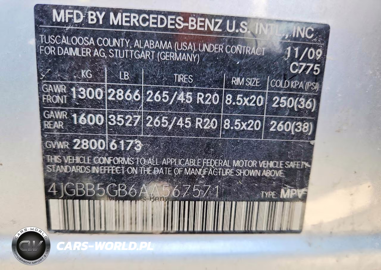 2010 Mercedes-Benz Ml 350 VIN:4JGBB5GB6AA567571 - 14