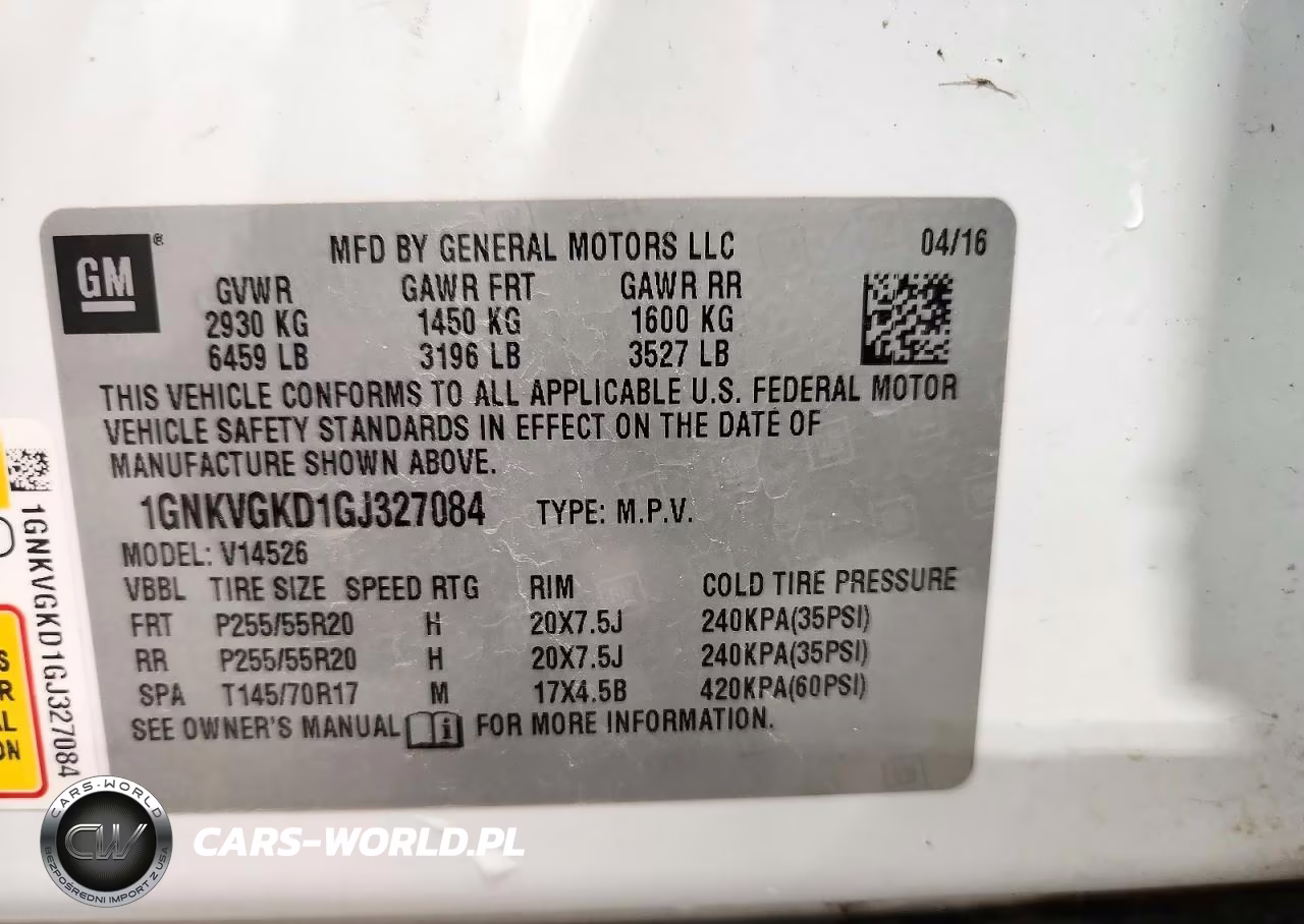2016 Chevrolet Traverse Lt VIN:1GNKVGKD1GJ327084 - 13