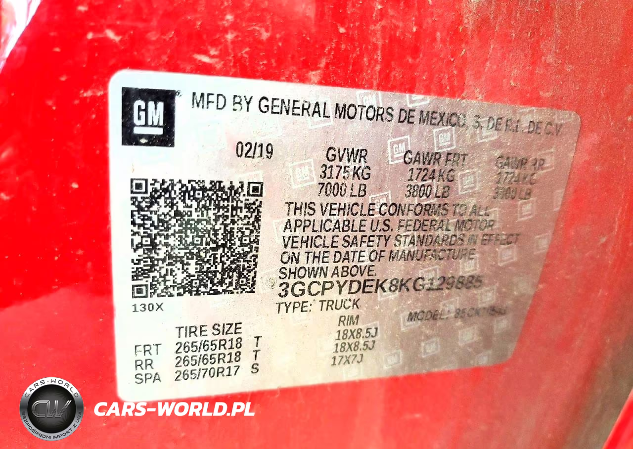 2019 Chevrolet Silverado K1500 Lt VIN:3GCPYDEK8KG129885 - 12