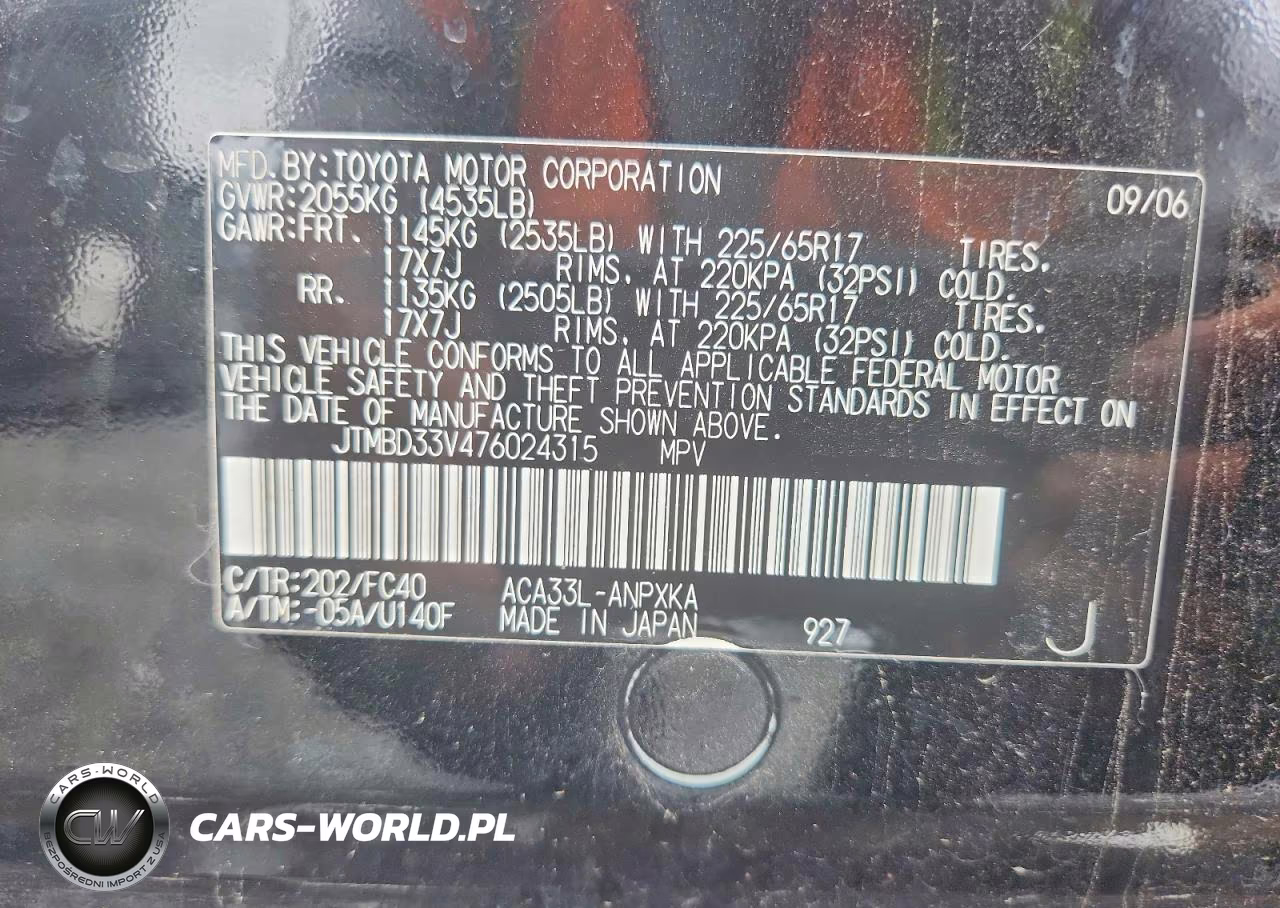 2007 Toyota Rav4 Base VIN:JTMBD33V476024315 - 13