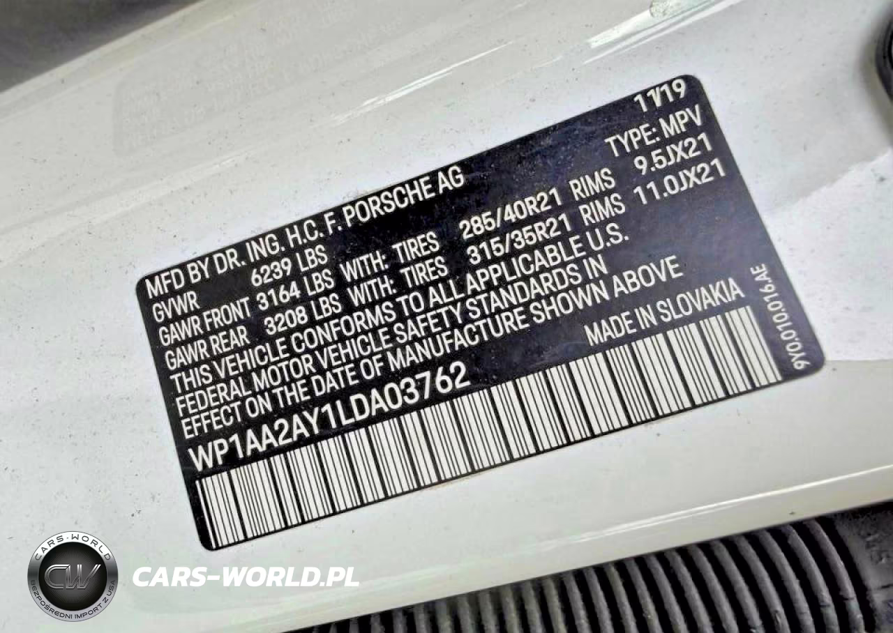 2020 Porsche Cayenne VIN:WP1AA2AY1LDA03762 - 10